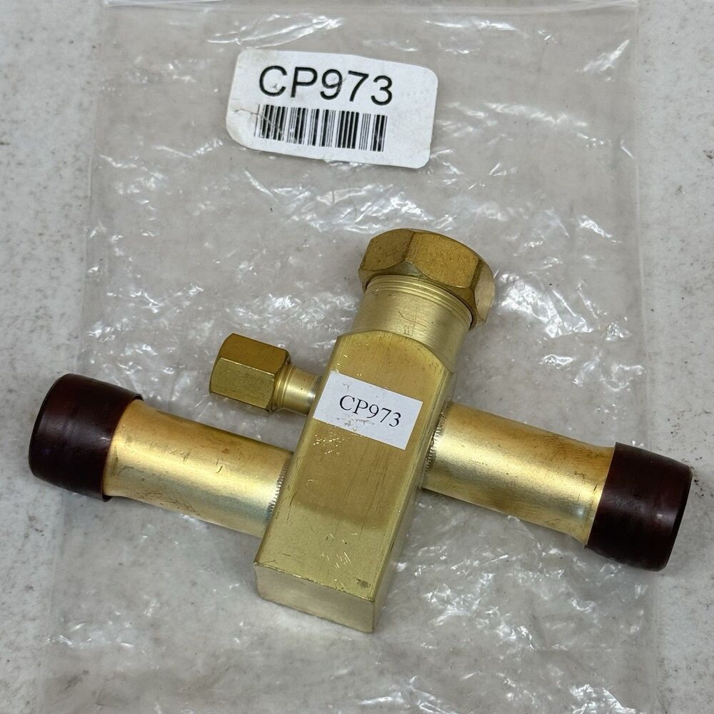 CP971 3/4” x 5/8” Right Hand Service Valve Brass 700 PSIG BR2 HVAC